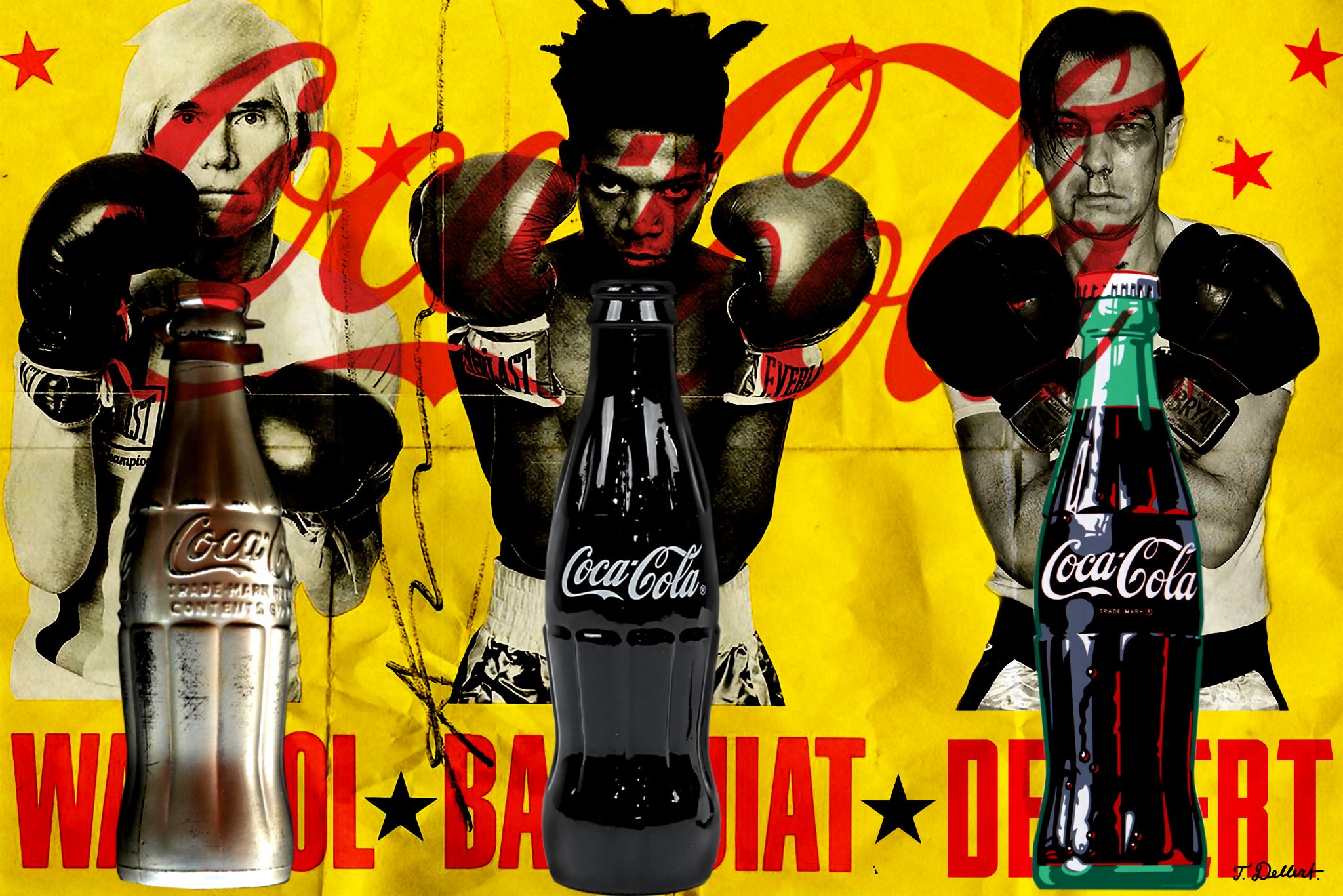 Three Pop Artists Three Cokes 